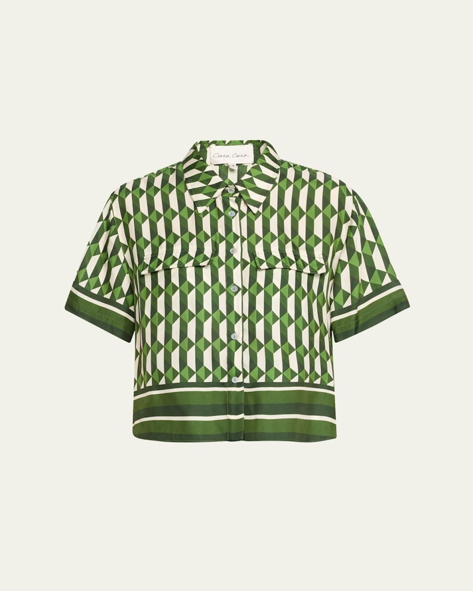 Printed Boxy Short-Sleeve Top